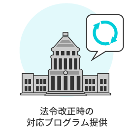 法令改正時の対応プログラム提供