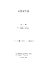 決算報告書 報告式